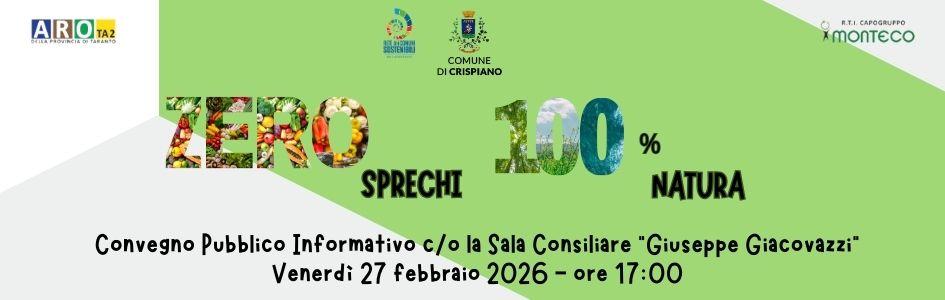 ZERO SPRECHI, 100% NATURA - 27 FEBBRAIO 2026 - CONVEGNO PUBBLICO INFORMATIVO
