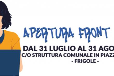 Dal 31 luglio al 31 agosto 2023 apre lo Sportello Fisico  "Front Office" in Piazza Bertacchi a Frigole 